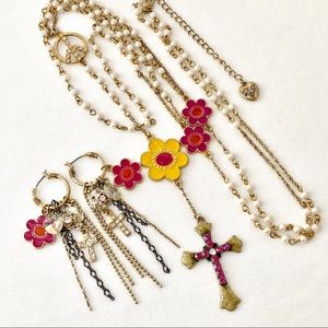 Betsey Johnson ‘Bohemian Betsey’ Necklace & Earrings Set RARE/HTF!